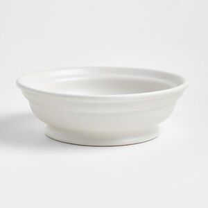 New! Crate&Barrel White Stoneware Pasta Bowl